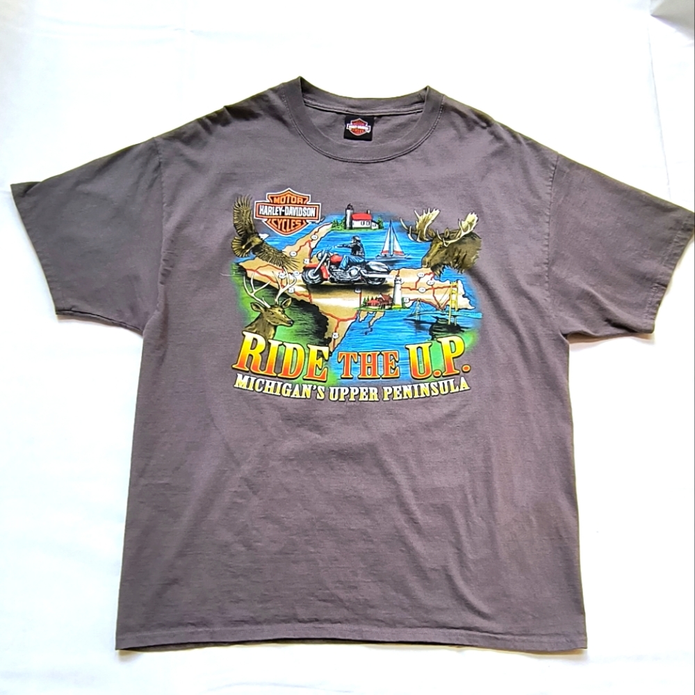 Harley Davidson Ride the U.P. Short Sleeve Cotton T-shirt